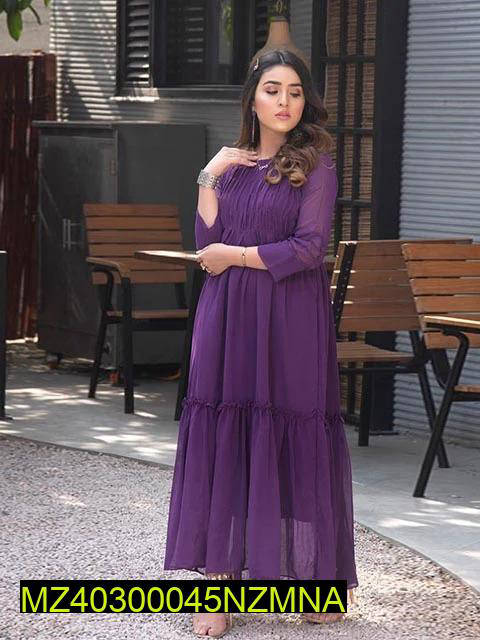 1 Pc - Nazmina Plain Women's Maxi