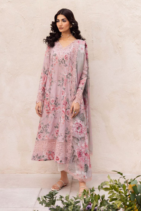 Iznik Patches with 4 Side Lace Chiffon Dupatta