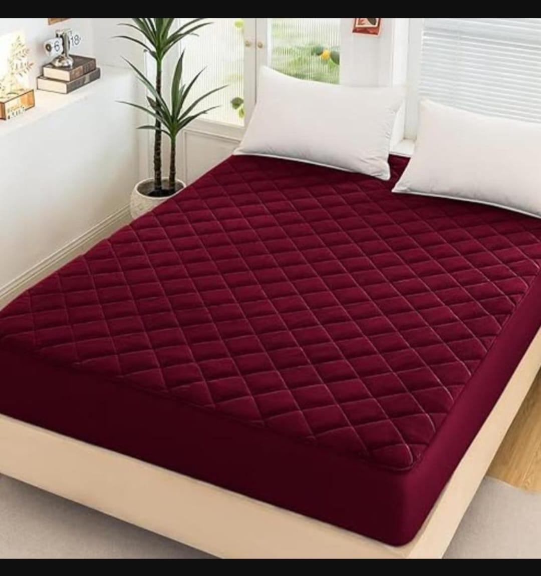Micro Waterproof Quilted Mattress Cover For Double Bed