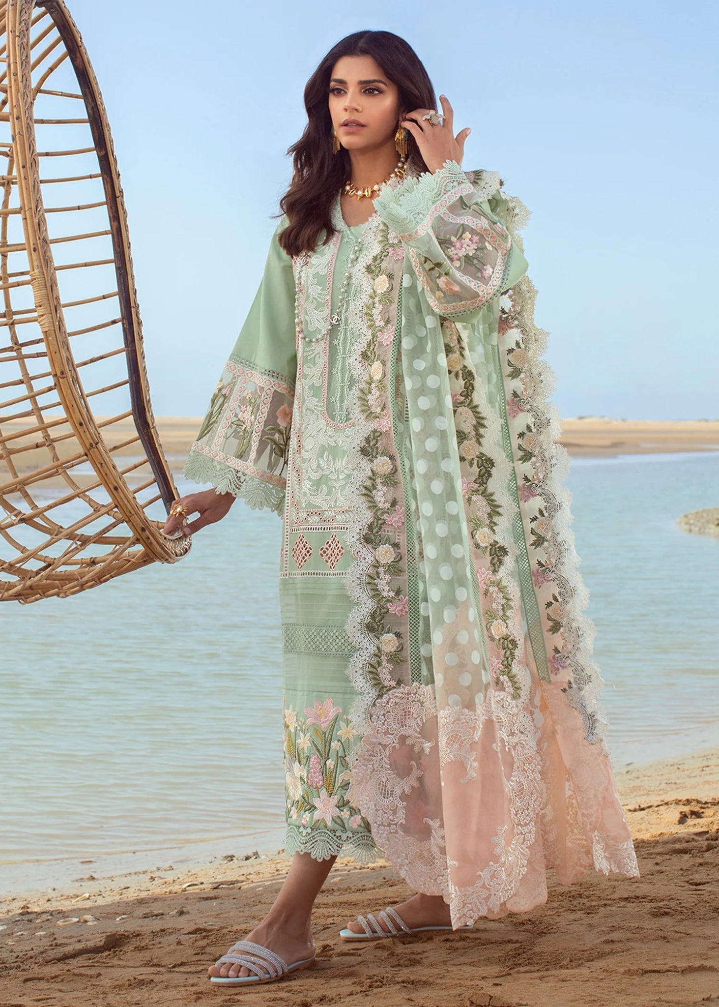 CRIMSON Collection - 3 Piece Embroidered Suit