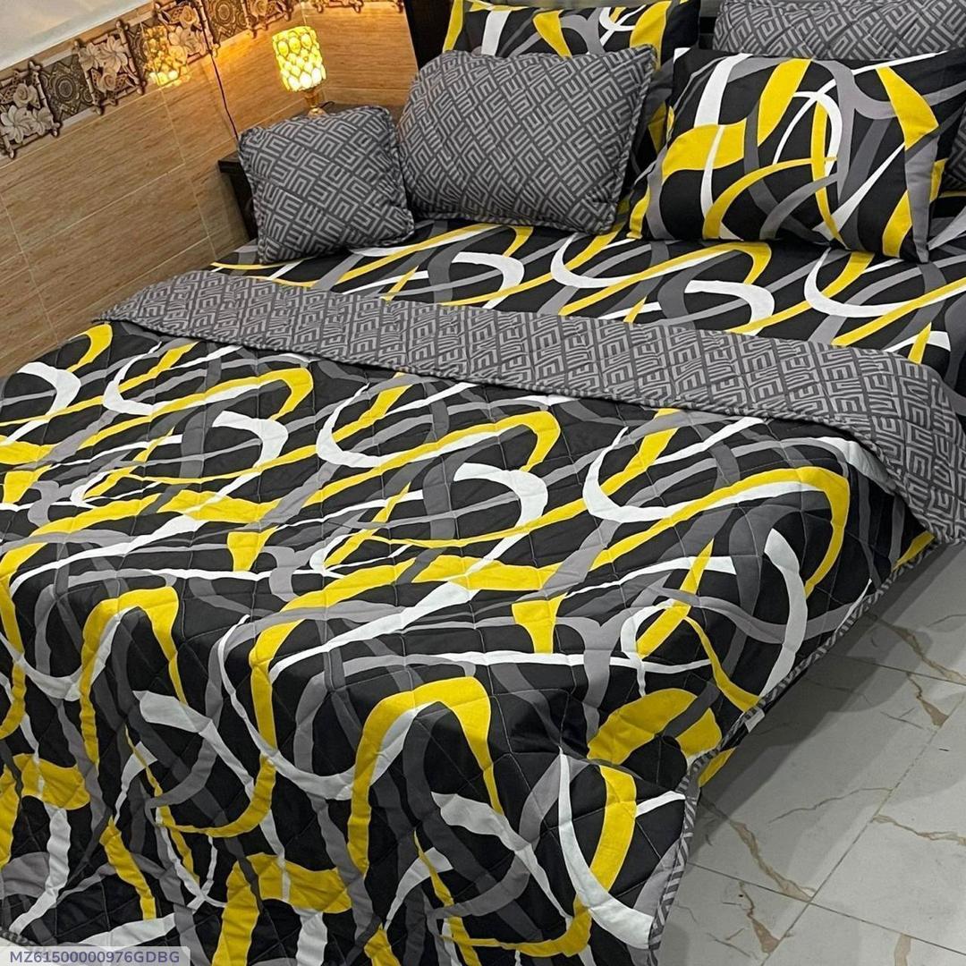 7 Pcs Cotton Salonica Printed Comforter Set
