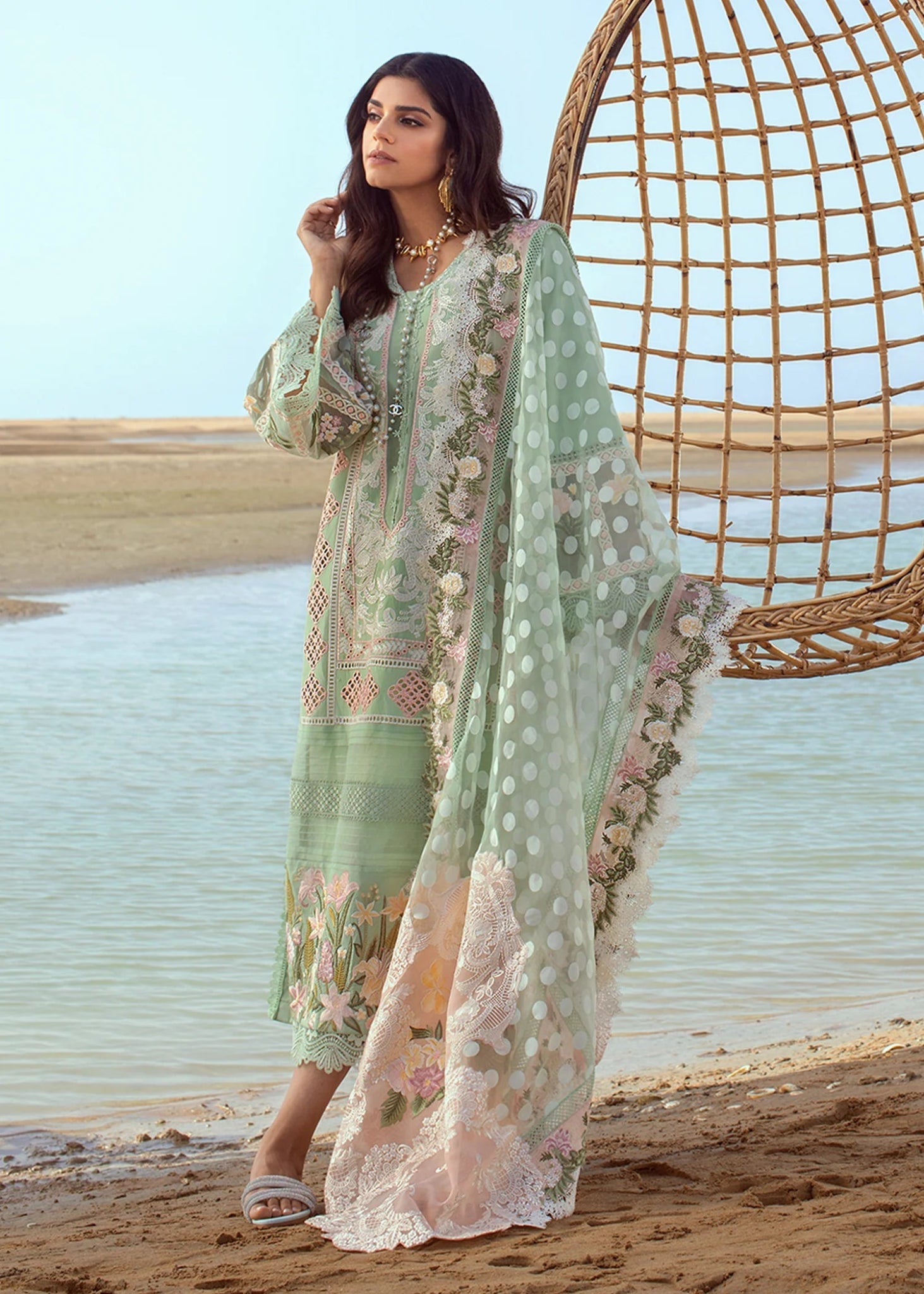 CRIMSON Collection - 3 Piece Embroidered Suit