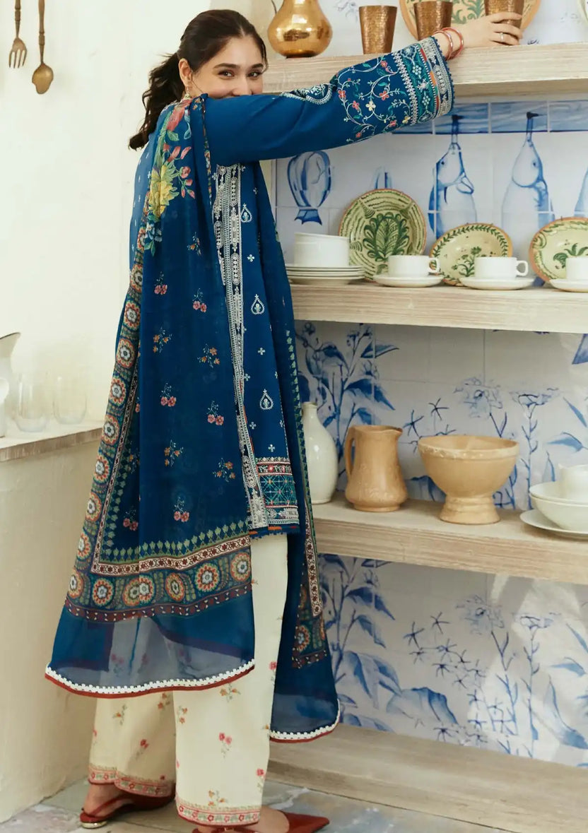 Zara Shahjahan Lawn with Digital Diamond Dupatta - Code 423