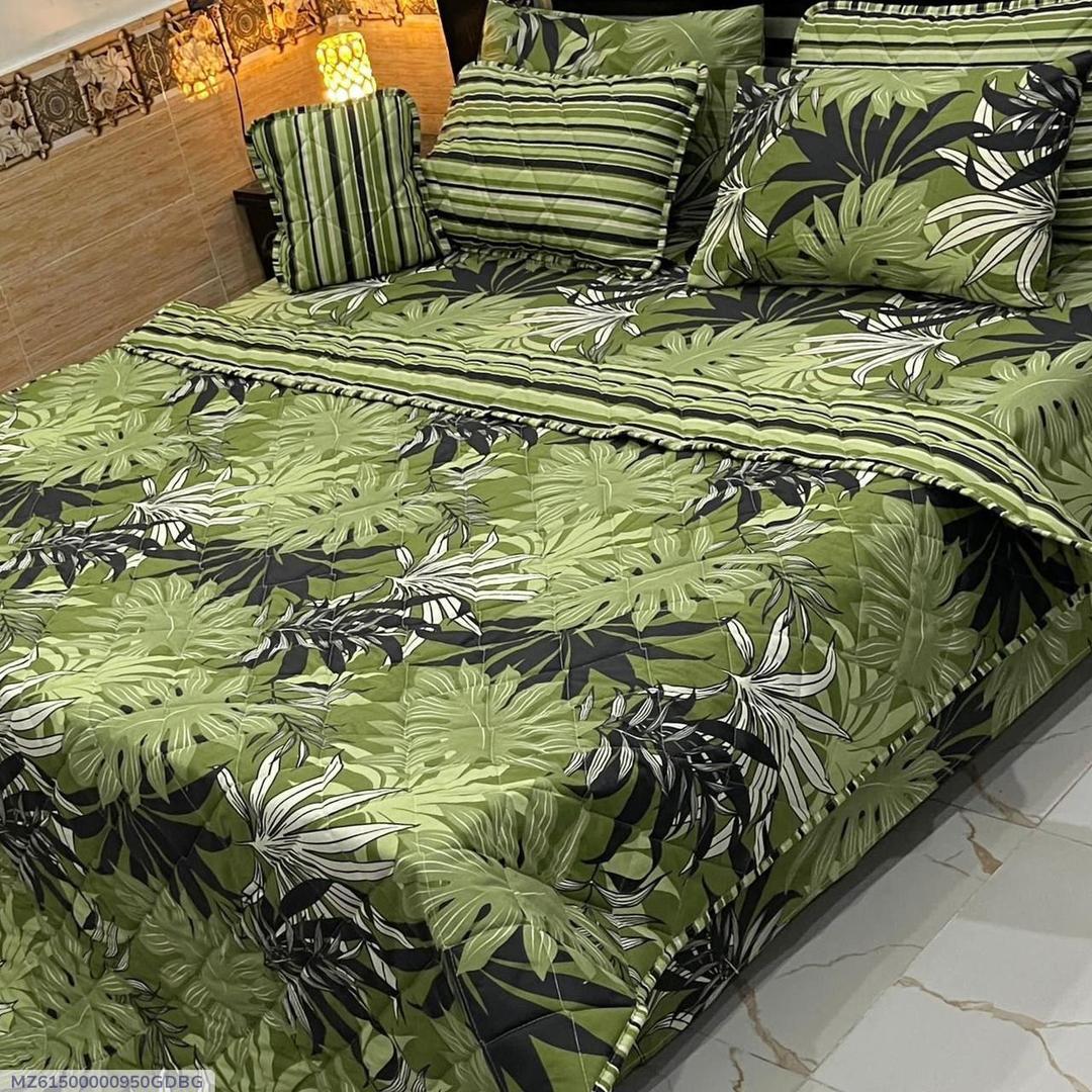 7 Pcs Cotton Salonica Printed Comforter Set