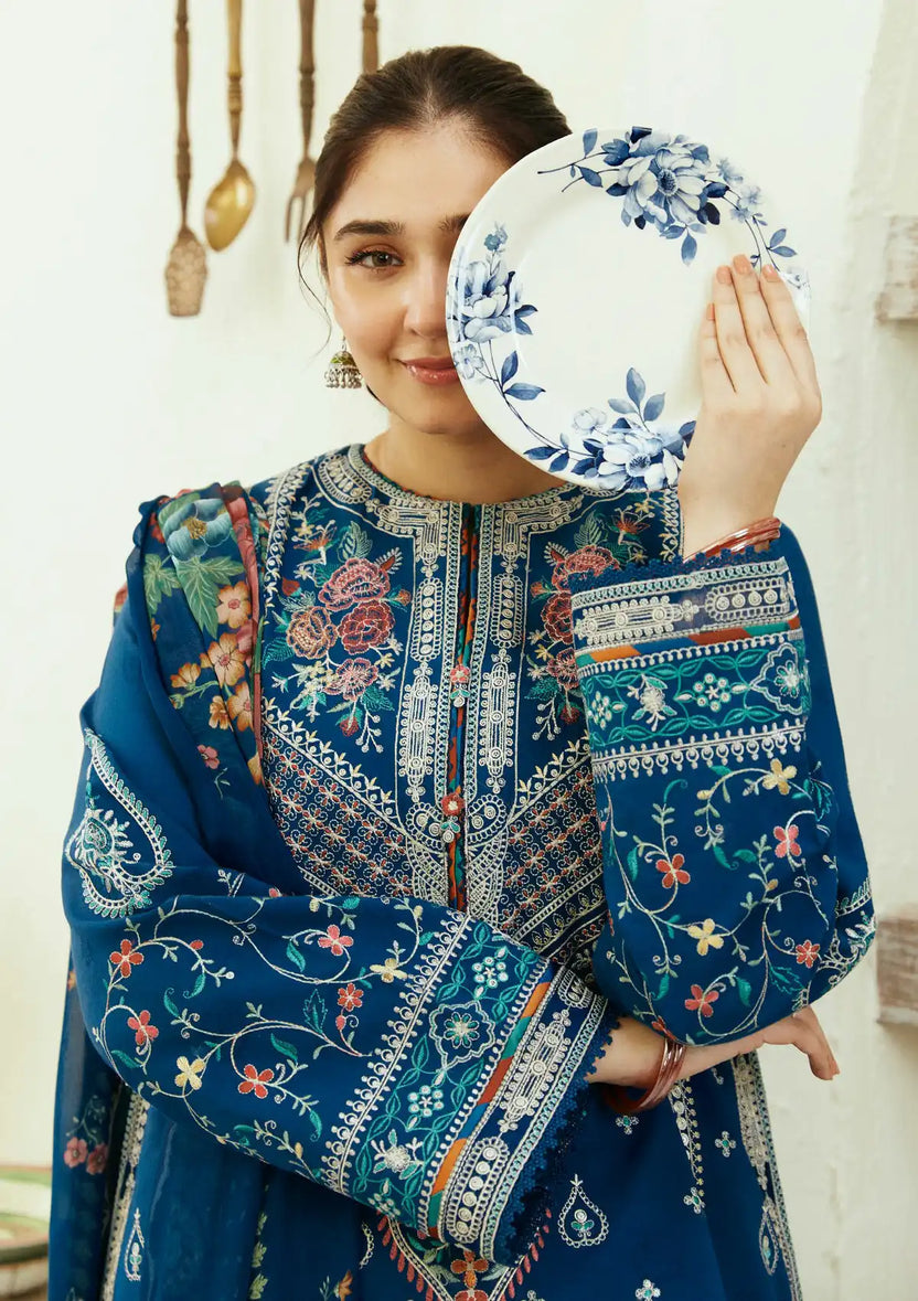 Zara Shahjahan Lawn with Digital Diamond Dupatta - Code 423