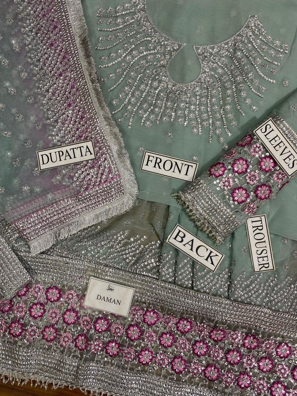 JAZMIN - EMBROIDERED CHIFFON UC-3062 (3 Pieces)