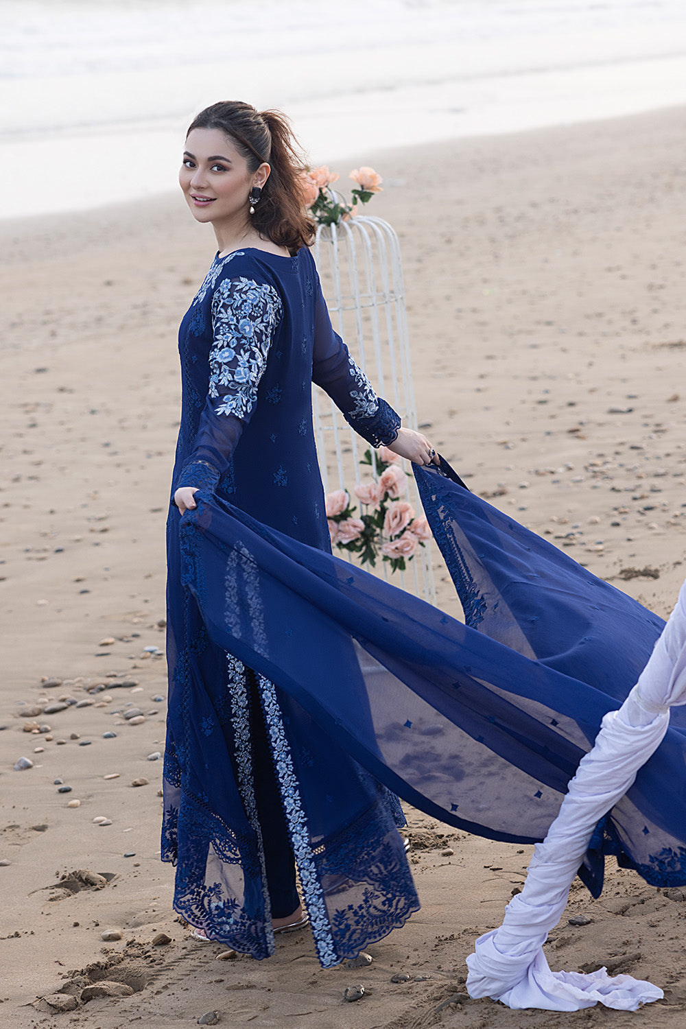 AZURE - Unstitch Chiffon Suit With Malai Trouser