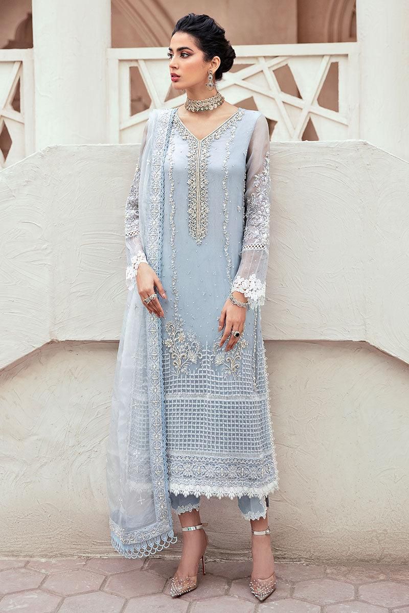 MUSHQ Full Organza Suit  Heavy Adda Work