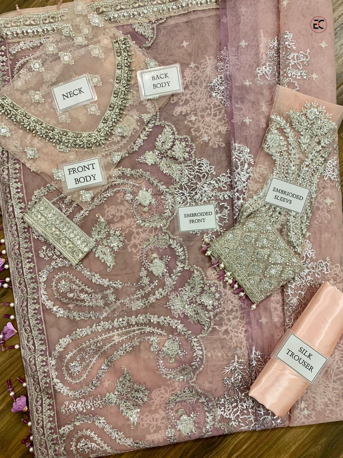 Maria B Eid Collection - Heavy Embroidered Net Suit