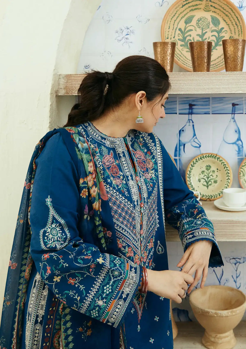 Zara Shahjahan Lawn with Digital Diamond Dupatta - Code 423