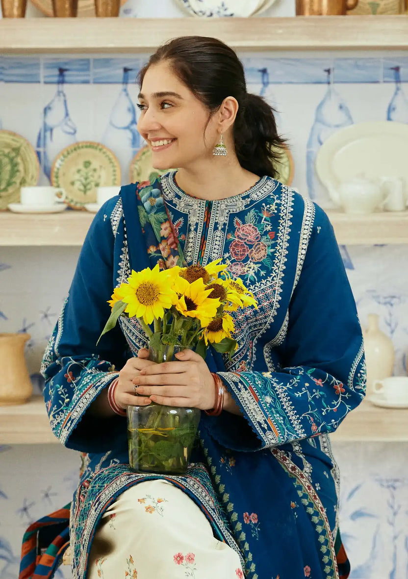 Zara Shahjahan Lawn with Digital Diamond Dupatta - Code 423